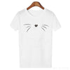 H1121 New Summer Lovely Face Women Cute Tops Beard Print Unisex Casual T Shirt