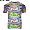 2018 3D MEN Women Planet Face Tee Short Sleeve tshirt Cartoon Funny Casual Summer t-shirt Round Neck Top ZOOTOP BEAR Brand