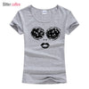 2018 summer Face Glasses Lips Girl Beauty Women T Shirts Printed Lady Tops Short Sleeve O-Neck T-shirt