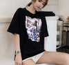 NIJIUDING White Female T-shirt 2019 Summer Novelty Tee Shirt Femme Smiles In Your Face Letters Print Women Tshirt