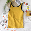 Women Sexy O Neck Knitted Tank Tops Slim Patchwork Beauty Back Vest Sleeveless Casual Tshirt Female Solid Fitness Top Women